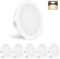 YindaLux 6er Set LED Einbaustrahler 230V 3W 4000K Neutralweiß, LED Spot Ultra Flach 300LM Bohrloch 55-58mm und 15mm Flache, IP44 Möbeleinbauleuchte LED Einbauspots für Spiegelschrank, Weiß