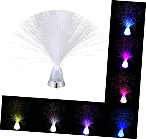 POPETPOP Optische Glasfaserlampe Led Stimmungslicht Mit Farbwechselnder Kristallbasis Batteriebetrieben Dekorative Neuheit Für Partys Und Schlafzimmer