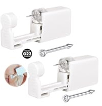 WillTen G23 Titan Piercing Set Selber Stechen, 2Pack Piercing Pistole mit Vorinstallierten 2mm CZ Nasenpiercing Set, Nasenpiercing Selber Stechen Set für Nase Nasen Nasenpiercer