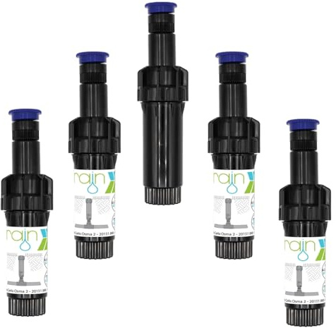 Terra Ricambi 5x Irrigatore statico pop-up S020 PRO 1/2 - Regolabile 360° - Gittata fino a 3,5m Regolabile - Corpo 10cm - Alzata 5cm - Modello 10A