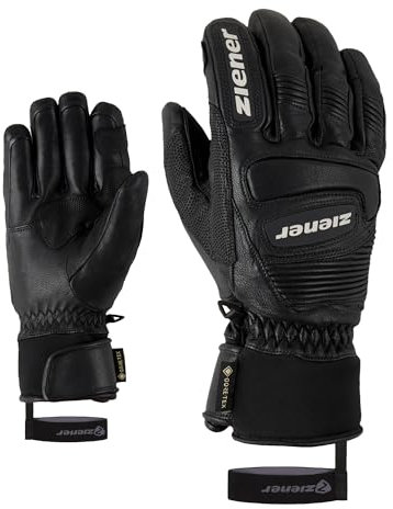 Ziener Erwachsene Guard GTX Grip PR Ski-Handschuhe/Wintersport | Wasserdicht, Atmungsaktiv, Gore-tex, Primaloft, Leder, Rennlauf, Schwarz (black), 10