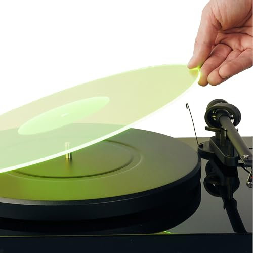 Hudson Hi-Fi Tappetino per giradischi in acrilico – GreenLit – LP Slipmat