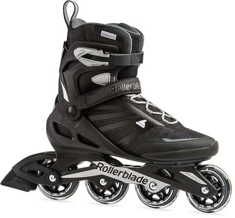 Rollerblade ZETRABLADE, Herren Inline Skates, geeigneter Inline für Anfänger, Schwarz/Silber, Gr. 45.5
