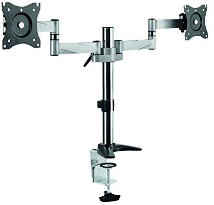 LogiLink BP0077 Dual (2-Way) Monitor Desk Mount (13-27 Inches), Arm 342 mm Black