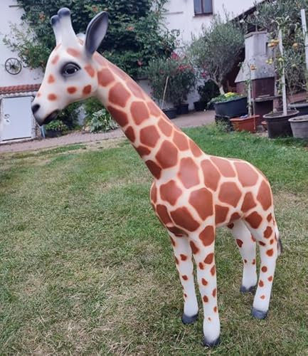 XXL GR. Baby Giraffe Kind~LEBENSGROSS 110cm~WILD~Garten Premium DEKO~Garten GARTENDEKORATION