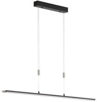 Fischer & Honsel Pendelleuchte Metz TW 1x LED 31,0 Watt, sandschwarz, 3 Stufen CCT, höhenverstellbar, stufenlos dimmbar, 60015, 120 x 6 x 150 cm (LxBxH), 2700 lm, 2700 K / 3350 K / 4000 K