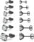 6 Pairs Stud Earrings Set,Hypoallergenic Cubic Zirconia 316L Stainless Steel CZ 3-8mm Earrings for Men,Women,Boys & Girls (Black)