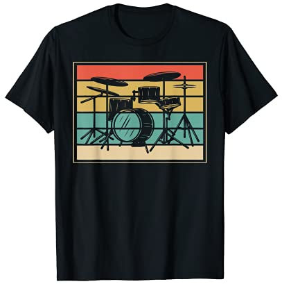 Rock Band Drummer Musik Schlagzeuger Retro Schlagzeug T-Shirt