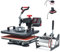CREWORKS 30x38 cm Heat Press Machine, Professional 5 in 1 Swing Away Sublimation Heat Press for Clothes Caps Mugs Mouse Pad Tote Bag and More for DIY Charity or Business (30×38cm 5 in 1)