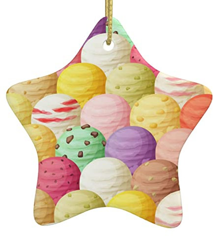 Eisstern Weihnachtsdekoration zum Aufhängen für Weihnachtsbaum, festliche Jahreszeit, Urlaub, Party-Dekoration