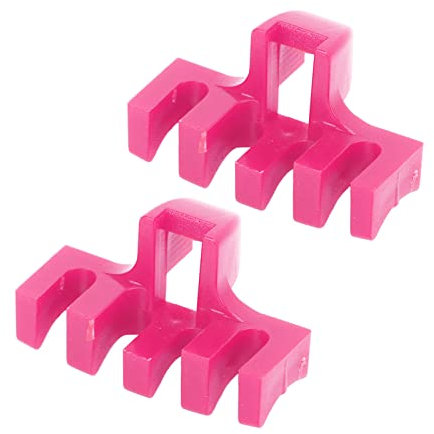 SPYMINNPOO 2Pcs Badminton Stringing Racket, Load Spreader Badminton Racket Pulling Machine Threading Spreader Protector für Tennis (Rosa)