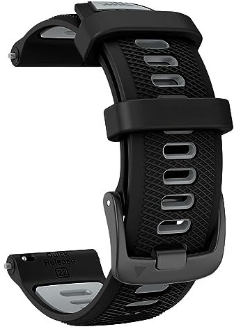 ISABAKE 22MM Armband für Garmin Vivoactive 4/Forerunner 255/Forerunner 265/Venu 2, Weiches Silikon Uhrenarmband für Huawei Watch GT2/Forerunner 255 Music/Gear S3 Frontier/Galaxy Watch 46mm Armband