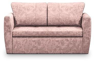 BEAUTY SOFA Mars Meble Schlafsofa Kamel Zweisitzer mit Schlaffunktion Liegefläche 188x122 cm Velour Relaxsofa mit Bettkasten, Farbe: Rosa, Terra 61