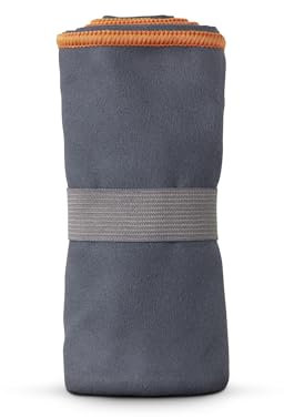 Mikrofaser Handtuch (50x100cm) für Sport, Sauna, Fitness - Reise Handtuch - kompakt, saugfähig, leicht & schnelltrocknend - ÖKO-Tex - mit Spanngummi