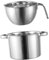 Cabilock 1ensemble Casserole À Double Chaudière Acier Inoxydable pour Fondre Beurre Et Chocolat Pot De Fusion Pratique avec Deux Bec Verseur Accessoire De Cuisine Compact