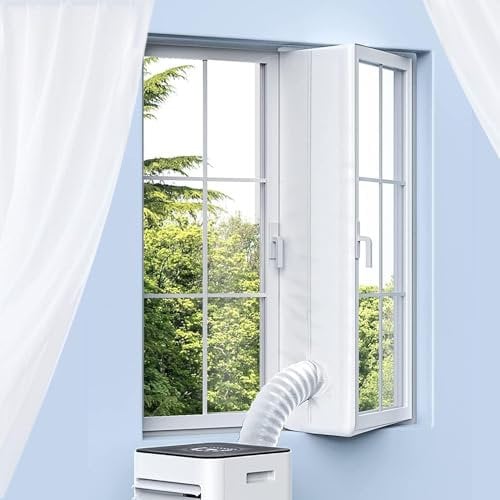 Guarnizione per finestra per condizionatore d'aria Guarnizione per finestra impermeabile per condizionatori d'aria mobili Asciugatrice Kit di guarnizione per finestra CA portatile da 400 cm