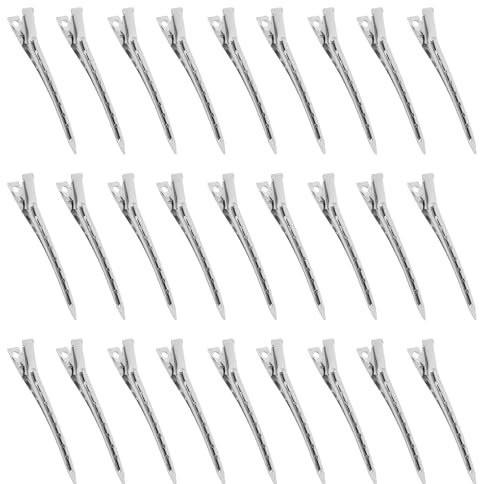Lot de 80 Pinces à Cheveux en Métal - 8,9 cm, Forme de Bec de Canard, Pour Coiffage et Cheveux Longs - Pinces Crocodiles