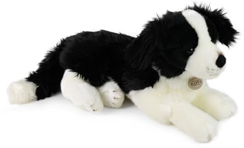 Kuscheltier Border Collie 45 cm schwarz-weiß liegend Plüschtier Plüschhund
