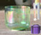Quartz Crystal Singing Bowl Clear Gradient Green, Cosmic Light Alchemy Bowl For Yoga Sound Healing，Stress Reduction, Adjusting Emotional State(D note,6 432hz+bag)