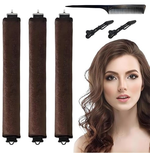 3 Stück Heatless Curls, Overnight Blowout, Overnight Curls Lockenwickler, Blowout Hair Overnight Einfach Anzuwendende, Hitzefreie Lockenwickler Mit Haken Für Familie Reisen Blow Out Hair Curler
