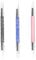 3 Pcs Nail Art Sculpture Pen, Dual Tipped Silicone Nail Tools, Silicone Head Acrylic Handle Nail Art Brushes, Rhinestone Nail Polish Carving Pen, Nail Art Tools for Home Salon(Black, Pink, Royal Blue)