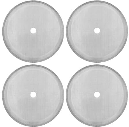 4 Pack Stainless Steel Cafetiere Filter Mesh Screens - 4 French Press Filter Replacement for 1000ml/34oz Coffee & Tea Makers,Cafetiere Mesh Replacement Reusable;
