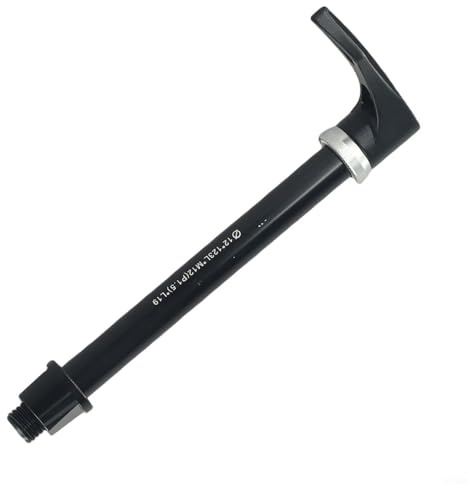 CWOQOCW Bicycle Front Fork Thru Axle Quick Release 12X100mm 15X100mm 15X110mm Lightweight Aluminum Alloy Secure Lock MTB Road Bike Black Fit Easy Install(12x100mm)