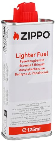 Zippo Feuerzeugbenzin 125ml – Hochwertiges EU Benzin – Weiße Verpackung - Ideal für Sturmfeuerzeuge - Sauber und ergiebig
