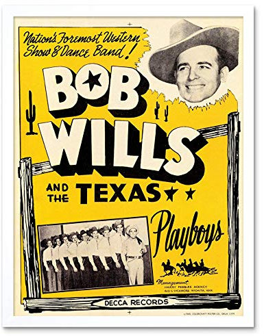 Wee Blue Coo Music Artist Bob Willis Texas Playboys Western Country USA Art Print Framed Poster Wall Decor Kunstdruck Poster Wand-Dekor-12X16 Zoll