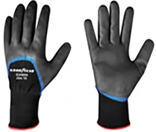 GOODYEAR Handschuhe aus Spandex und Nitrilschaum Größe 10 Farbe schwarz, Arbeitshandschuhe