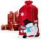 com-four® XXL Geschenksack für Weihnachten mit Schneemann-Motiv - Nikolausbeutel zum Befüllen - Weihnachtssack - Gabenbeutel für Weihnachtsmannkostüm und X-Mas-Dekoration