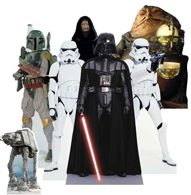 TT020 Star Wars Villains Table Toppers - 7 Mini Cut Outs Emperor Palpatine and Many More Perfect Party Articles Brilliant Decorative Figures