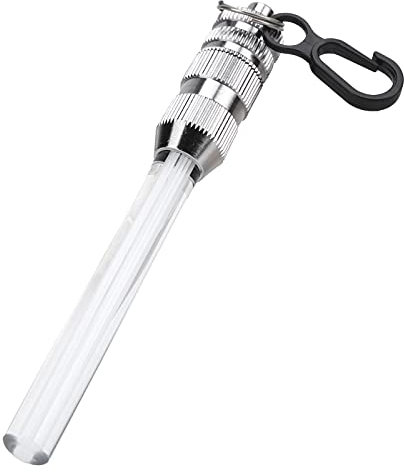 Alomejor Tauchen Warnsignal Light Stick Mini Compact Diving Externe Lichtwarnung Taschenlampe Lampe Tauchergeschenk(Weiß blinkend)
