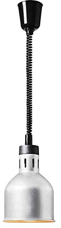 Royal Catering RC-SHSFL03 Wärmelampe silbern 17.5 x 17.5 x 29 cm höhenverstellbar Wärmestrahler Wärmelampe Gastro Warmhaltelampe