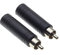 RCA Male Plug to 6.35mm 1/4 Inch Mono Socket Female Adaptor Connector, Pack of 2 - Convertor and Audio Adapter for Stereo, Amps, and A/V Receivers