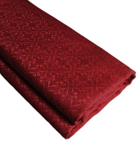 Tinakim Jacquard-Brokat-Stoff, Kunstseide, für chinesische Kleider, Kostüme, DIY (weinrot, 91,4 cm)