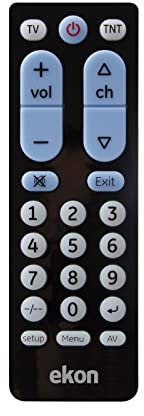 Ekon telecomando 2 in 1 per TV universale, anche per DVD, Blue-Ray, Decoder, infrarossi, per TV HD, LED, LCD
