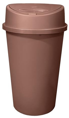 KetoPlastics Rose Gold 45 Litre Touch Top Bin - Ideal Kitchen, Bathroom, Office & School Bin with Removable Lid