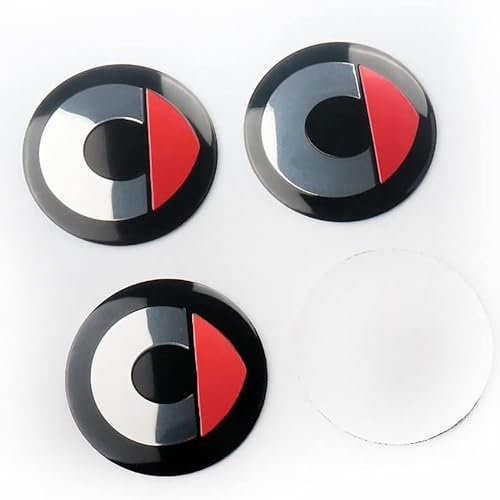 4 Stück Auto Rad Nabenkappen für Smart 450 451 454 453 56mm, Radmittenabdeckung Zierleisten Wasserdicht Radnabendeckel Stark und Robust Nabenkappe für Auto