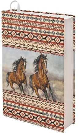 Gomyblomy Housse de livre en tissu extensible pour couverture rigide, motif tribus aztèque, couverture de livre de la Bible réutilisable pour la plupart des livres jusqu'à 22,9 x 27,9 cm