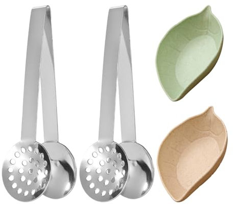 2 Clips Pour Sachets De Thé, 2 Soucoupes À Thé, Presse À Thé, Pince À Presser Les Sachets De Thé, Outil Pour Presser Les Sachets De Thé, Presse-Sachet De Thé, Clip Pour Sachets De Thé