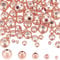 HOBBIESAY 75Pcs 5 Styles Rose Gold Ball Brass Tiny Beads 2-6mm Smooth Rondelle Loose Spacer Beads 0.8-1.5mm Hole for Jewelry Making