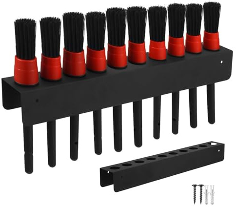 Detailing Brush Rack, Wall Mount Car Detail Brush Holder, Auto Detailing Supplies Organizer for Garage or Workshop, Car Detailing Brush Rack for Easy Storage, Wall Organizer for Detailing Tools
