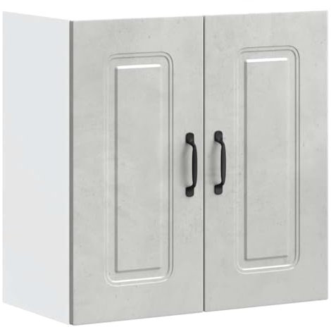 vidaXL Küchen-Hängeschrank Kalmar Betongrau Holzwerkstoff, Wandschrank Küche, Wandschrank, Oberschrank, Küchenschrank, Hängeschrank, Oberschrank Küche