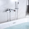 Moderne Chrom Wandmontage Bad Dusche Mischbatterie mit Schwenkauslauf Duschkopf und Schlauch Set Ideal für Badezimmer
