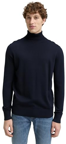 TOM TAILOR Denim Herren Rollkragenpullover aus Baumwolle