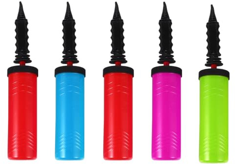 JOINPAYA 5 Stück Handluftpumpe Ballonpumpe Kunststoff Auslaufsicher Tragbar für Ballons Party Geburtstag Festivaldekoration Zufällige Farbe