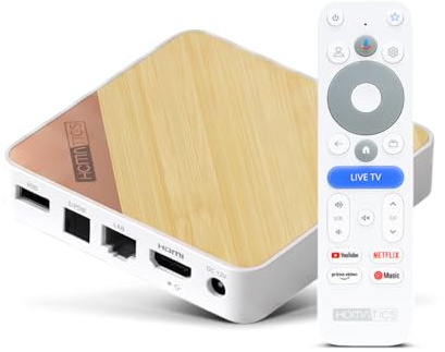 Homatics Box 4K V2 Google TV Media Player 4K UHD | HDR, Wi-Fi 6 Dual Band 2.4G/5GHz, Bluetooth 5.2, 32GB Flash, Dolby Atmos
