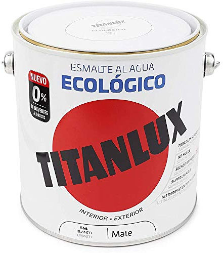 Titanlux - Esmalte eco, Mate blanco, 2,5L (ref. 02T056625)