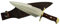Muela Cuchillo Gran Duque DUQUE-25M hoja de acero MoVa de 26 cm y empuñadura de madera coral para Caza, Pesca, Supervivencia y Bushcraft Realizado en Ciudad Real + Portabotellas de regalo